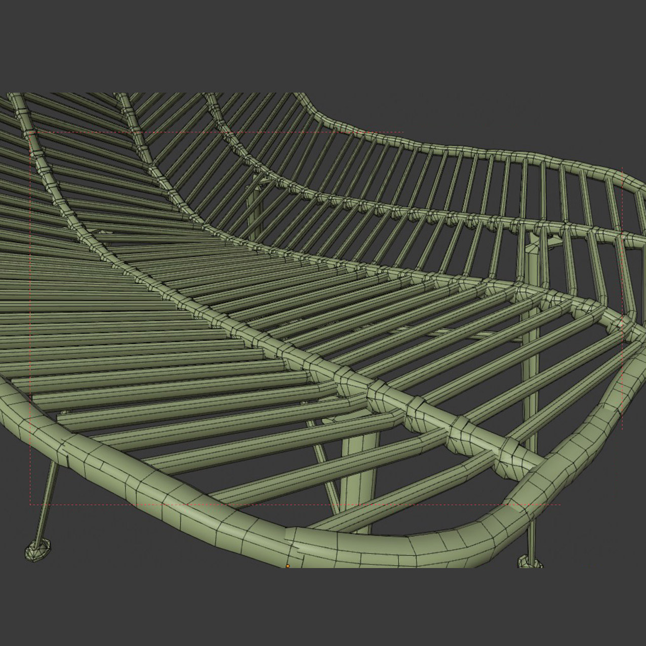 Wire Chair Low Poly preview image 4